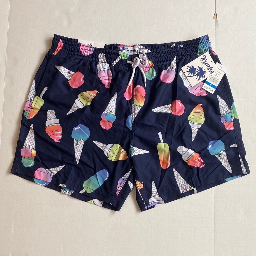 Ice Cream Cone Print Swim Trunks / Trunks Surf and Swim